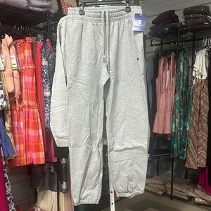 NWT CHAMPION Oxford, gray power blend boyfriend sweats